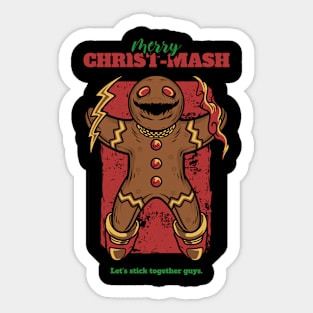 Gingerbread Man Christmas creepy Sticker